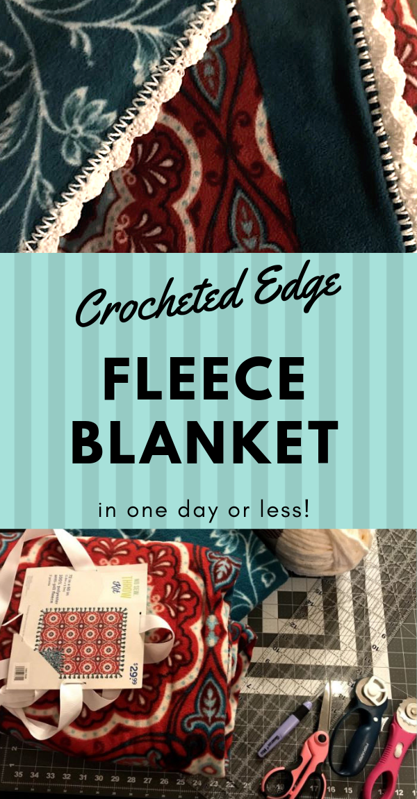 make the easiest fleece blanket